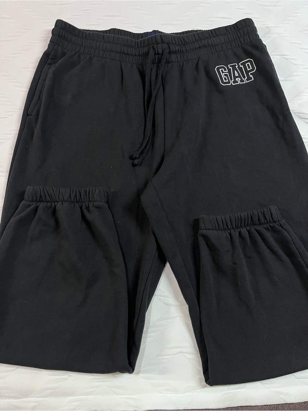 GAP Men's Fleece Logo Sweatpants Joggers Black Size Large